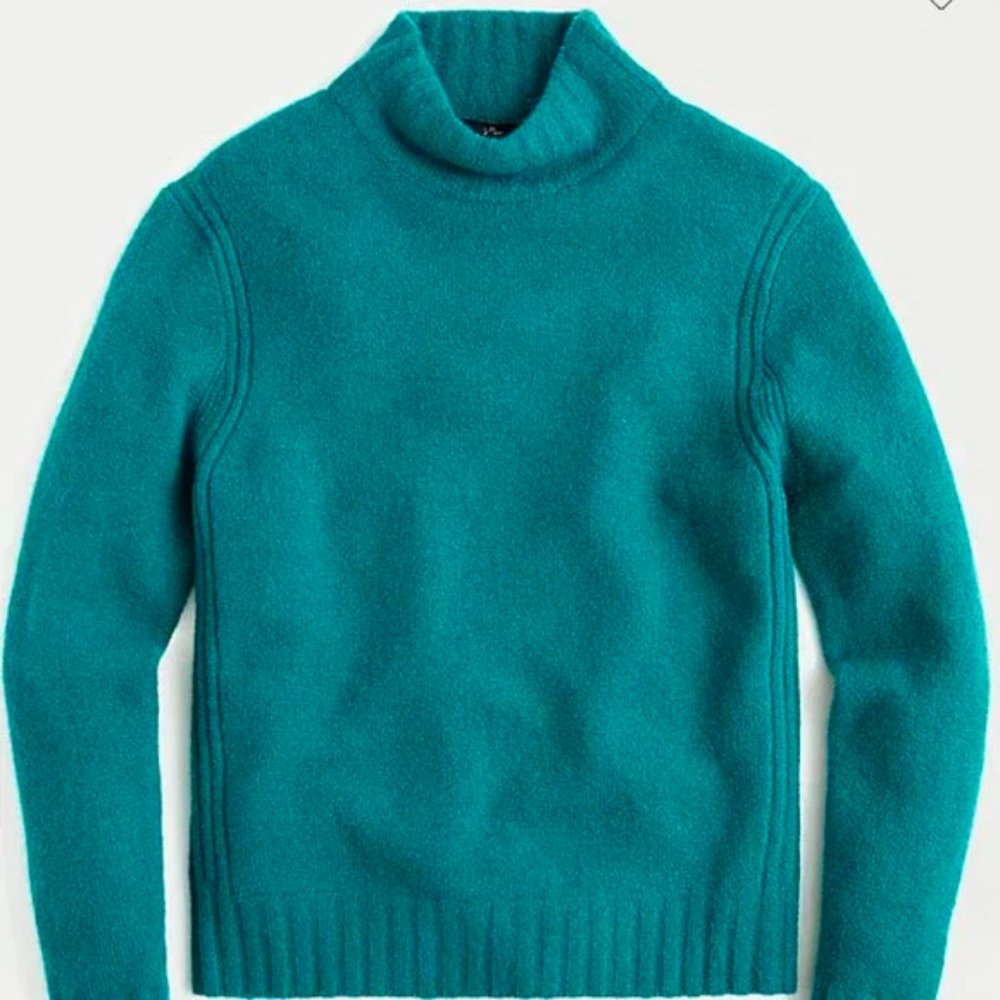 J. Crew green mockneck sweater